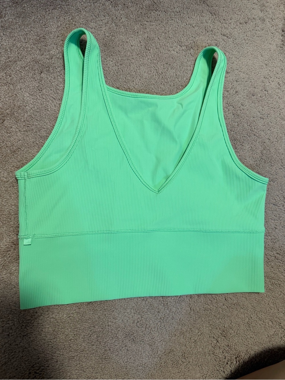 Lululemon Neon Green Reversible Ribbed Sports Bra - Picture 2 of 3